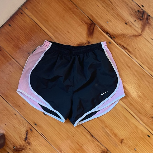 Nike Dri-Fit Running Shorts Pink & Black - Picture 1 of 5